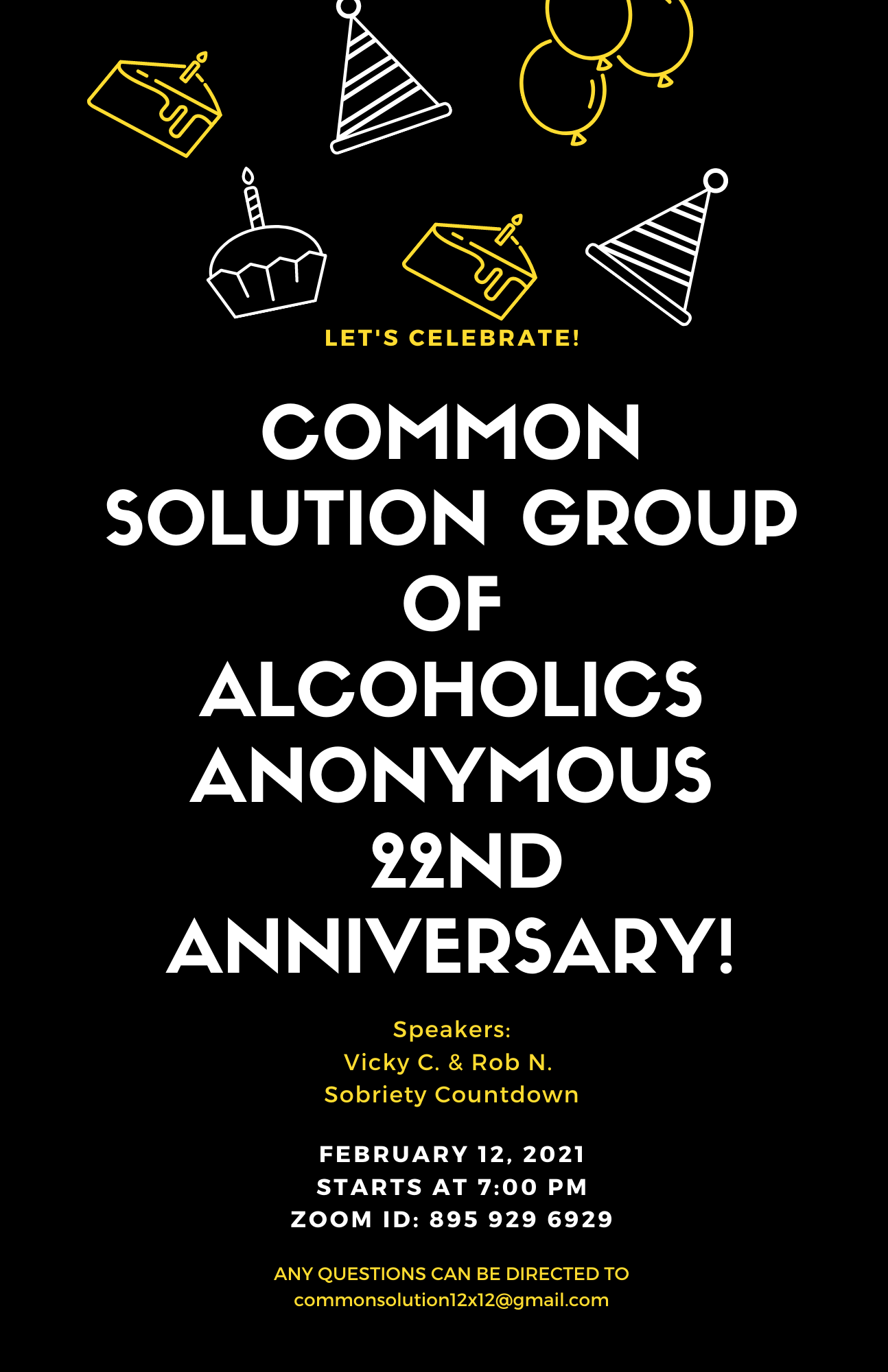 Common Solution Group of Alcoholics Anonymous 22nd Anniversary