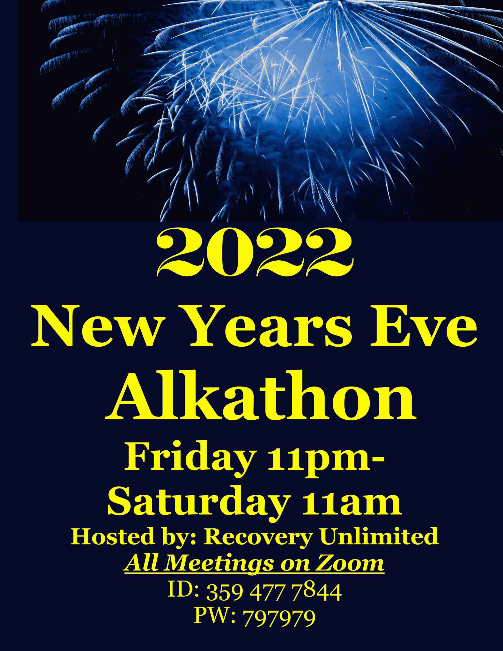 2022 New Years Eve Alkathon on Zoom