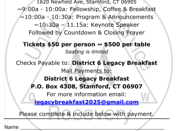 Legacy Breakfast, November 9th
