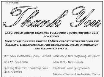 Thank You! 2018 Group Donations